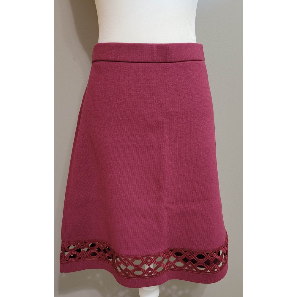 Ann Taylor Plum Knit A-Line Skirt